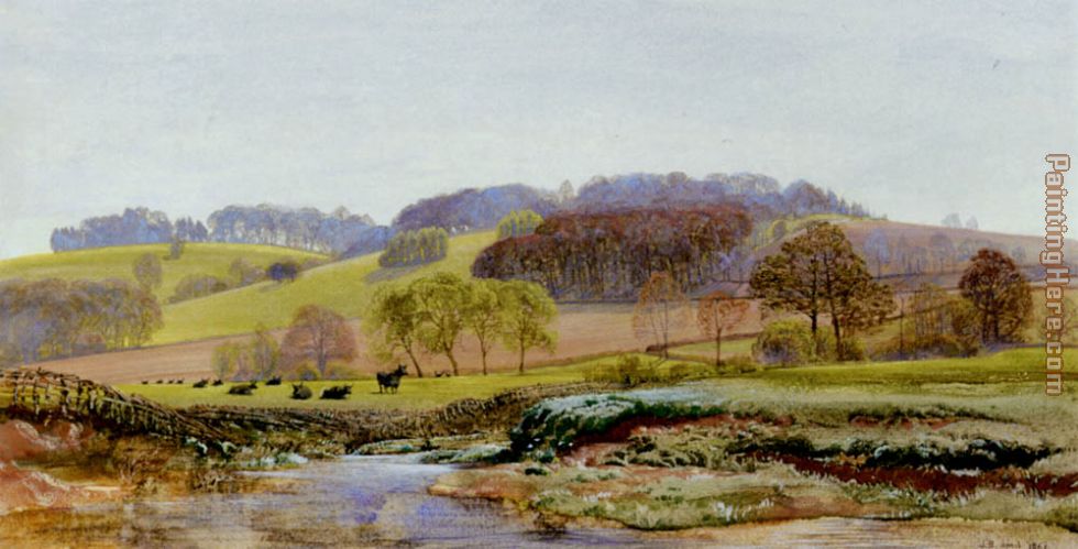 Springtime Near Morden painting - John Brett Springtime Near Morden art painting
